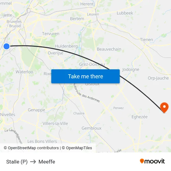 Stalle (P) to Meeffe map
