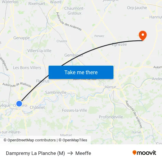 Dampremy The Plank (M) to Meeffe map