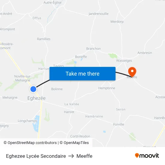 Eghezee Secondary School to Meeffe map