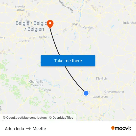 Arlon Inda to Meeffe map