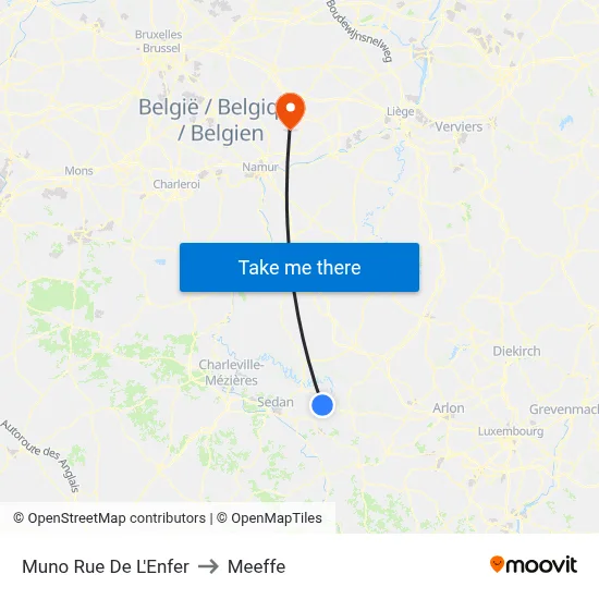 Muno Hell Street to Meeffe map