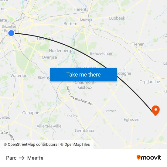 Parc to Meeffe map
