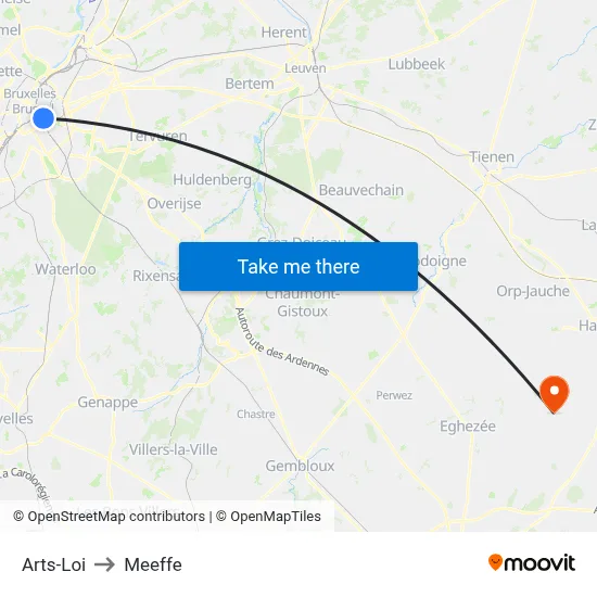 Arts-Loi to Meeffe map