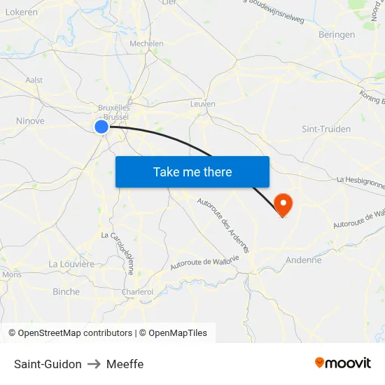 Saint-Guidon to Meeffe map