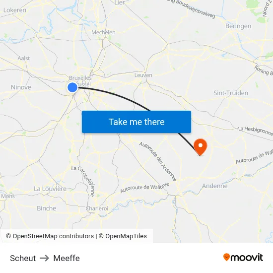 Scheut to Meeffe map