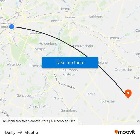 Dailly to Meeffe map