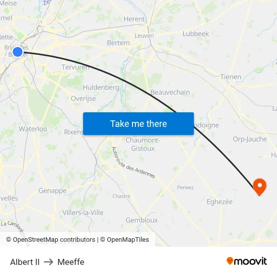 Albert II to Meeffe map