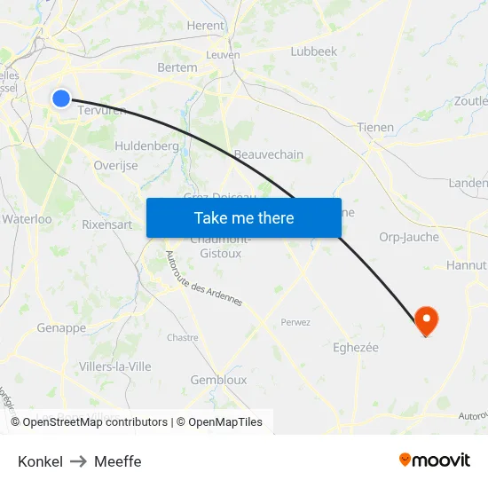 Konkel to Meeffe map