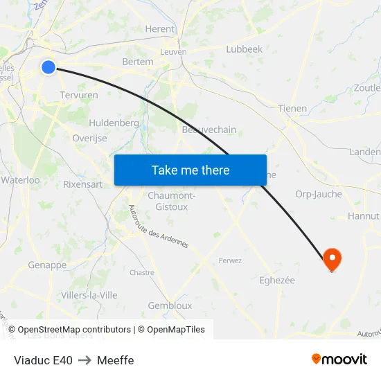 E40 Viaduct to Meeffe map