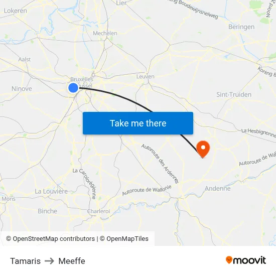 Tamaris to Meeffe map
