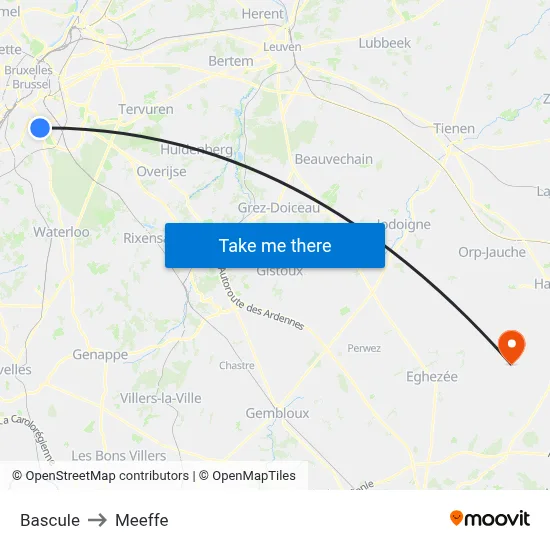 Bascule to Meeffe map