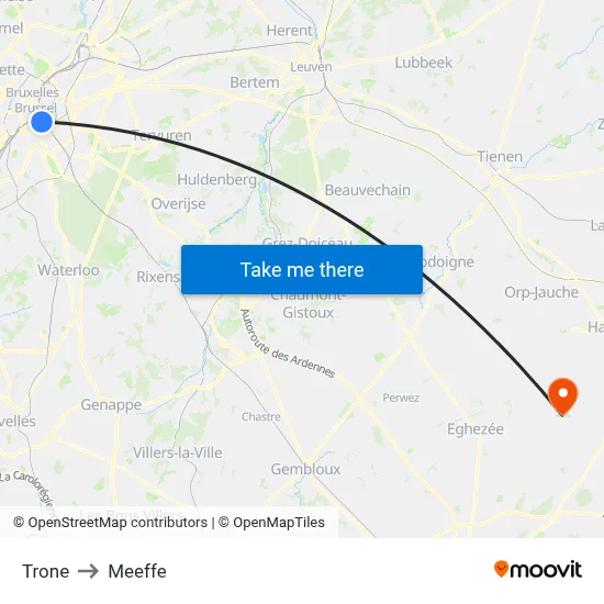Trone to Meeffe map
