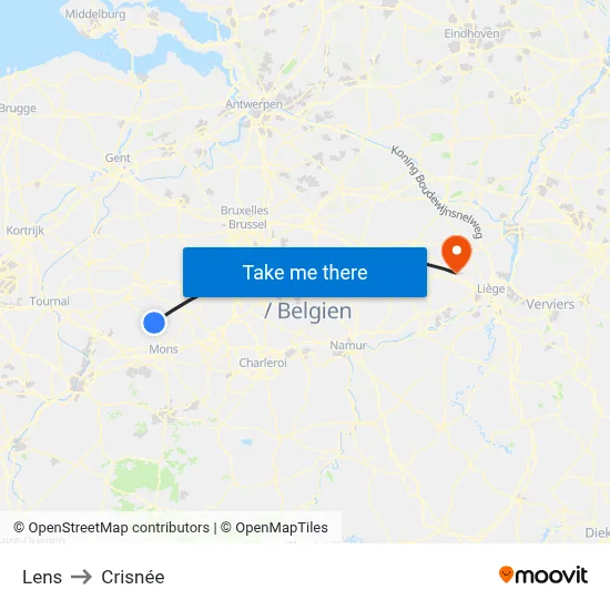 Lens to Crisnée map