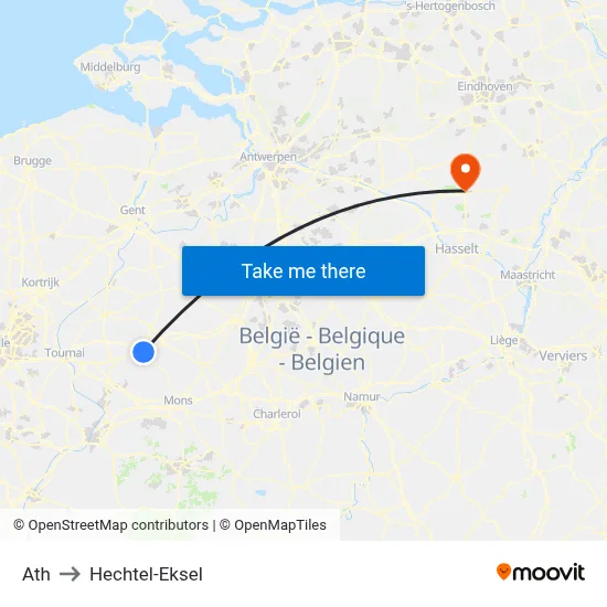 Ath to Hechtel-Eksel map