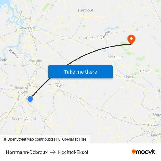 Herrmann-Debroux to Hechtel-Eksel map