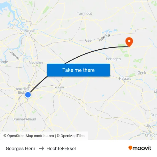 Georges Henri to Hechtel-Eksel map