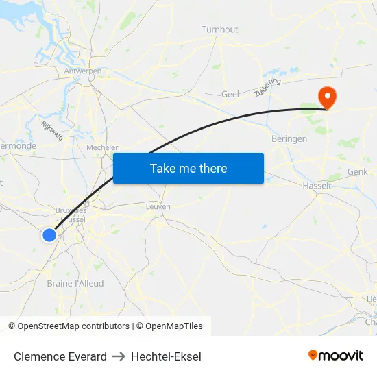 Clemence Everard to Hechtel-Eksel map