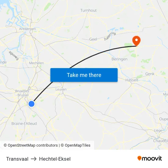 Transvaal to Hechtel-Eksel map