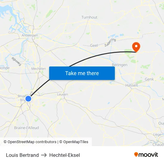 Louis Bertrand to Hechtel-Eksel map