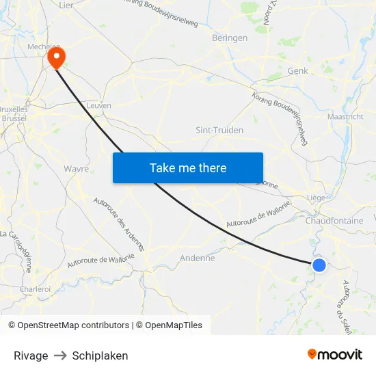 Rivage to Schiplaken map
