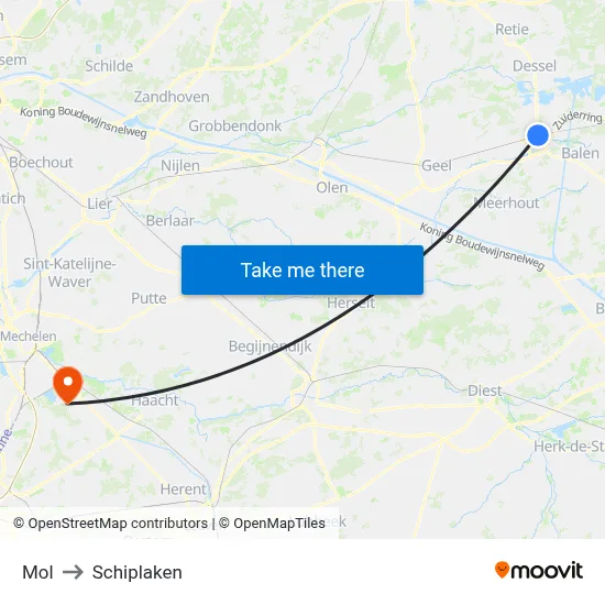 Mol to Schiplaken map