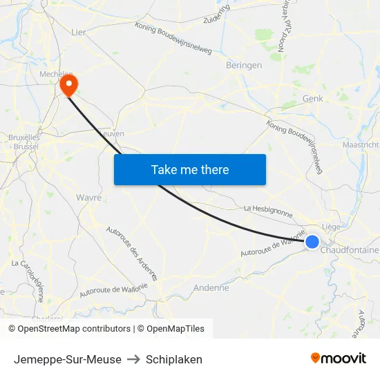 Jemeppe-Sur-Meuse to Schiplaken map