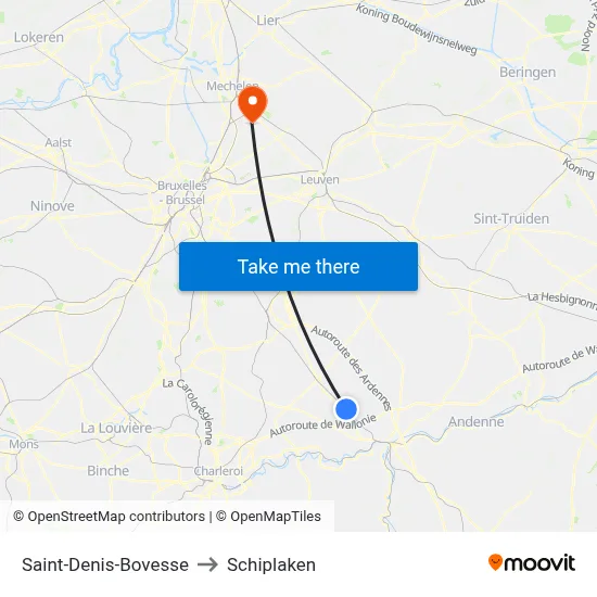 Saint-Denis-Bovesse to Schiplaken map