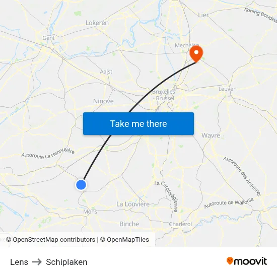 Lens to Schiplaken map