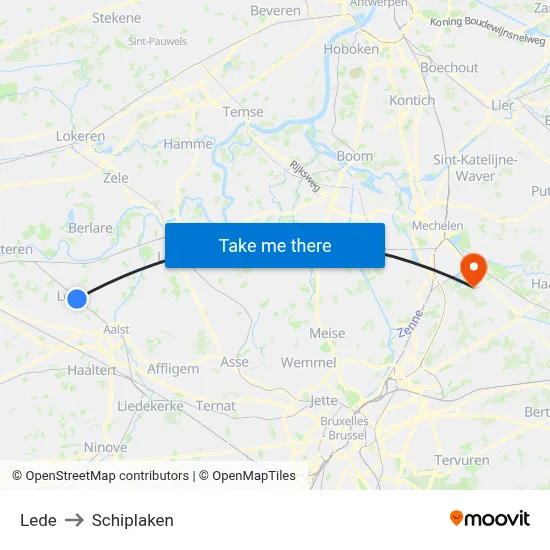 Lede to Schiplaken map