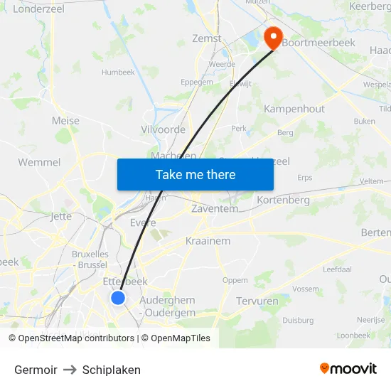 Germoir to Schiplaken map