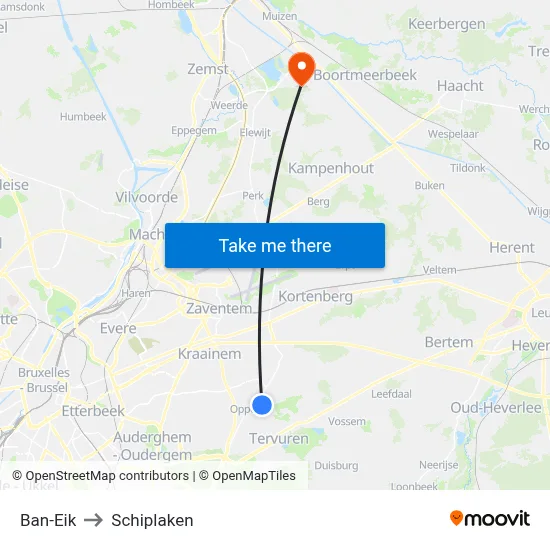 Ban-Eik to Schiplaken map