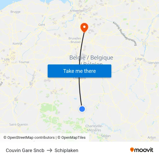 Couvin Gare Sncb to Schiplaken map