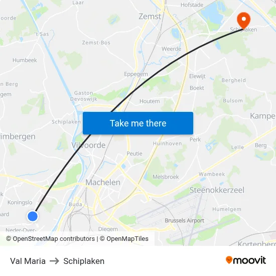 Val Maria to Schiplaken map