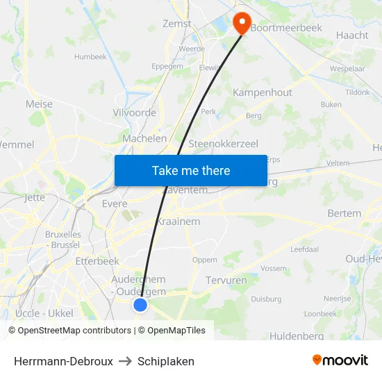 Herrmann-Debroux to Schiplaken map