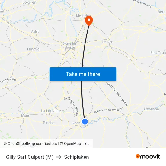 Gilly Sart Culpart (M) to Schiplaken map