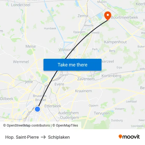 Hop. Saint-Pierre to Schiplaken map