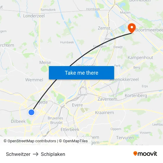 Schweitzer to Schiplaken map