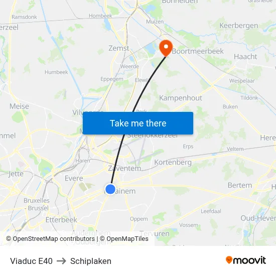 E40 Viaduct to Schiplaken map