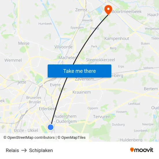 Relais to Schiplaken map