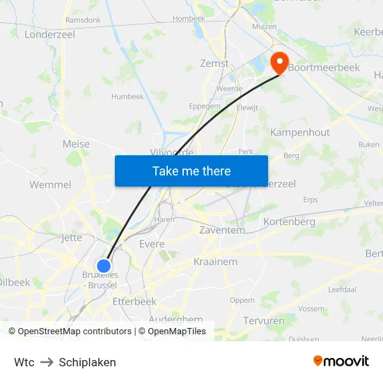 Wtc to Schiplaken map