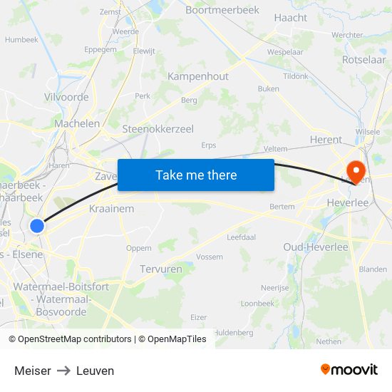 Meiser to Leuven map