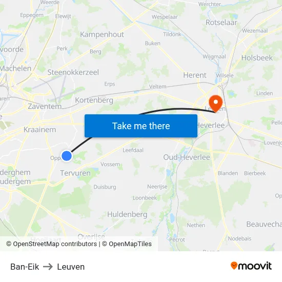 Ban-Eik to Leuven map