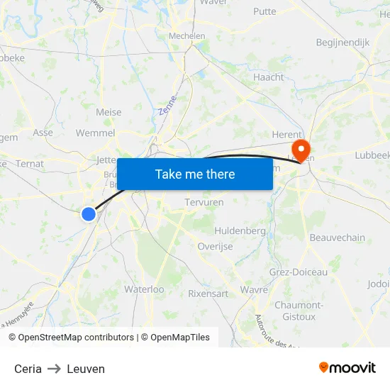 Ceria to Leuven map