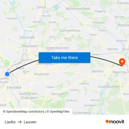 Liedts to Leuven map