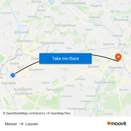Meiser to Leuven map