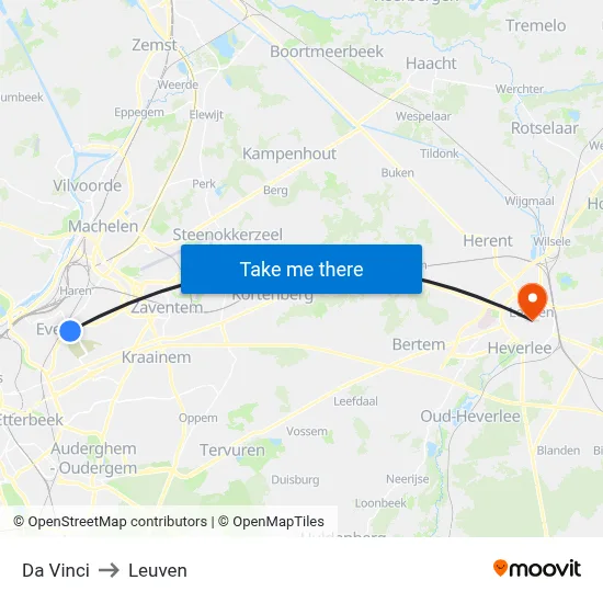 Da Vinci to Leuven map