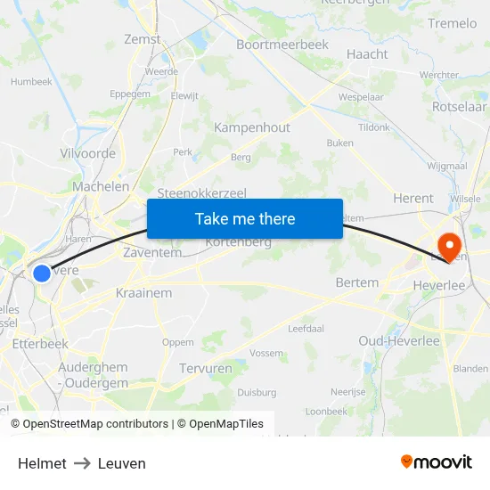 Helmet to Leuven map