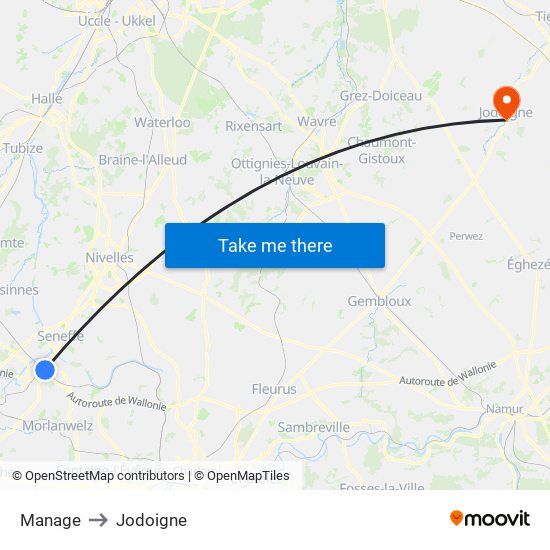 Manage to Jodoigne map