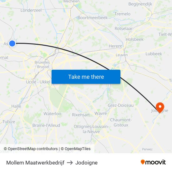 Mollem Maatwerkbedrijf to Jodoigne map