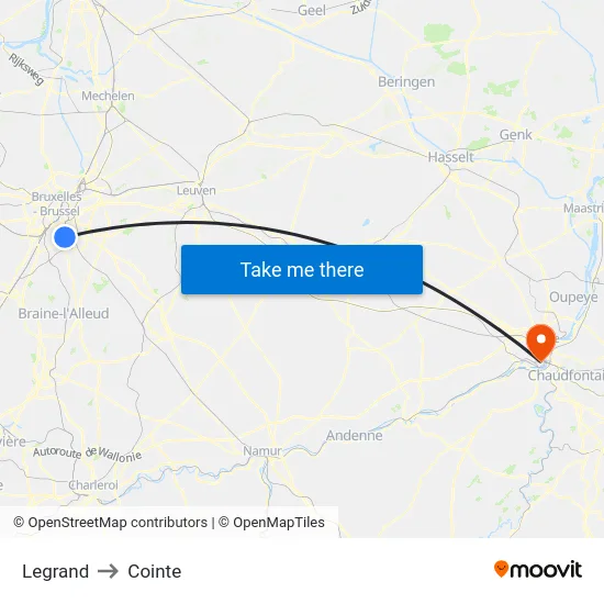 Legrand to Cointe map